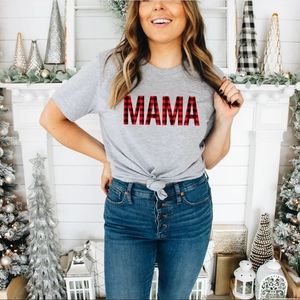 NEW Buffalo Plaid Mama Tee